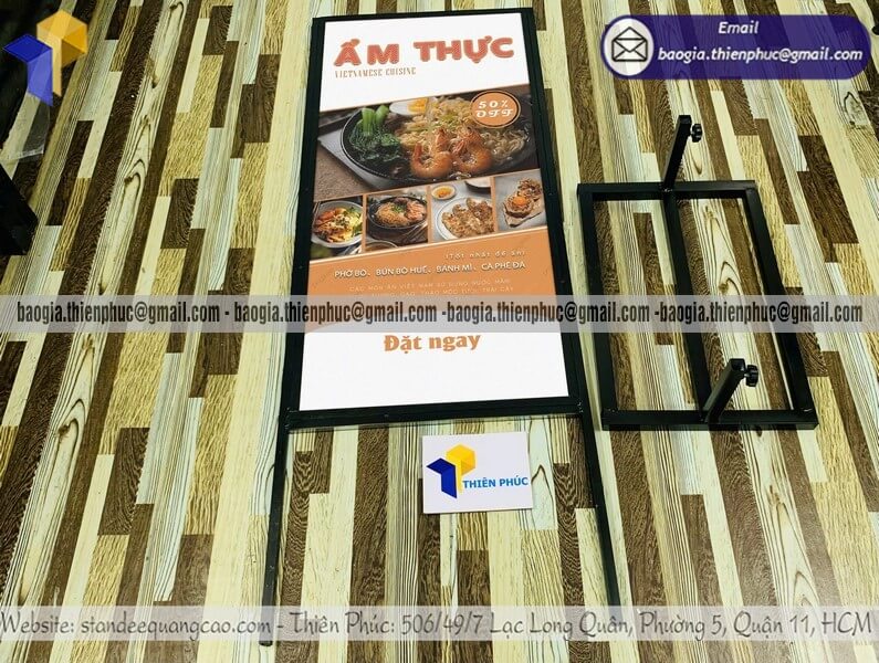 Mẫu bảng standee quảng cáo khung sắt để trên vỉa hè cho doanh nghiệp đại lý quảng cáo