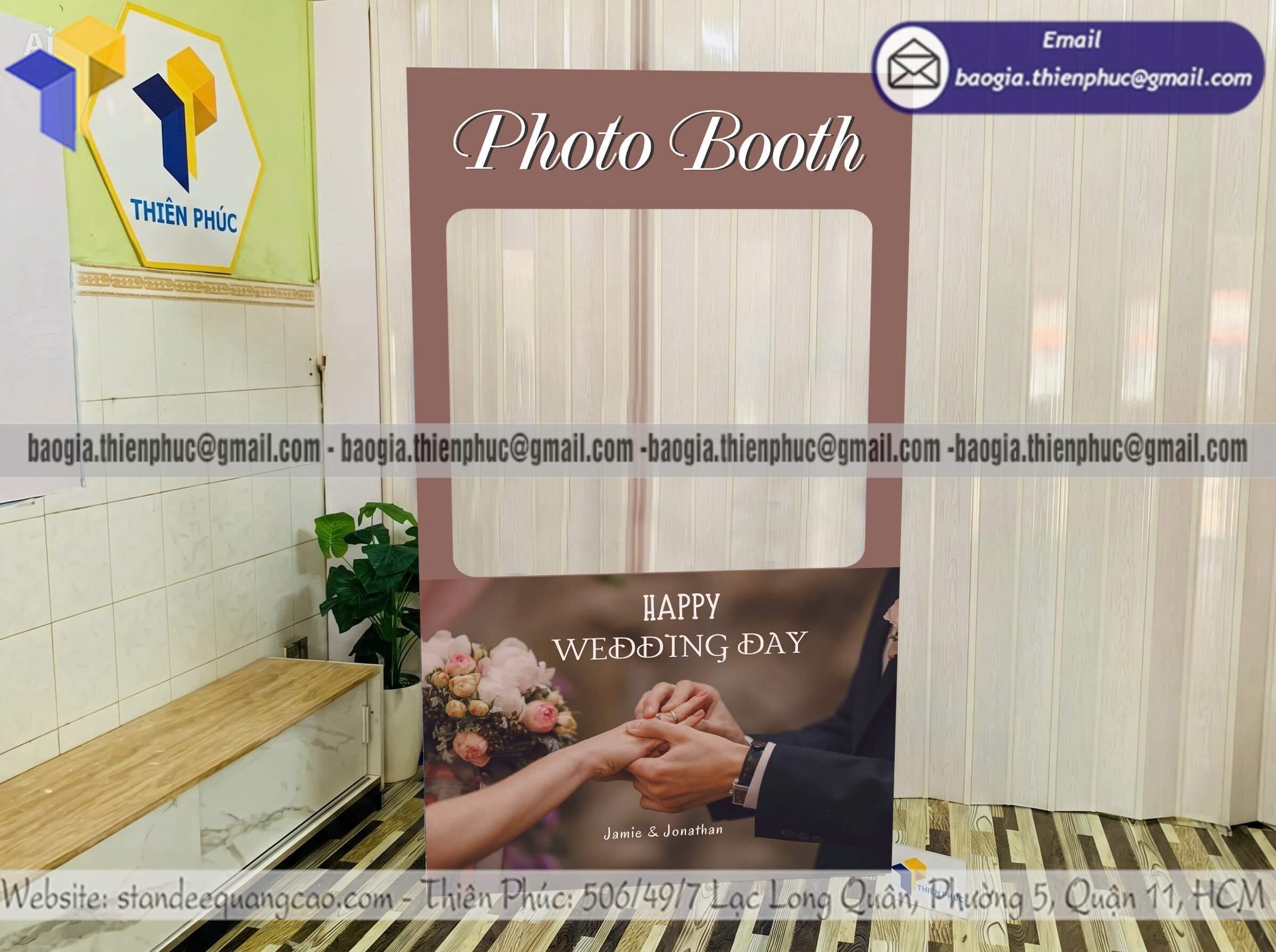 Mẫu khung chụp ảnh tiệc đám cưới fomat lắp ráp đẹp gia công nội địa chất lượng cao