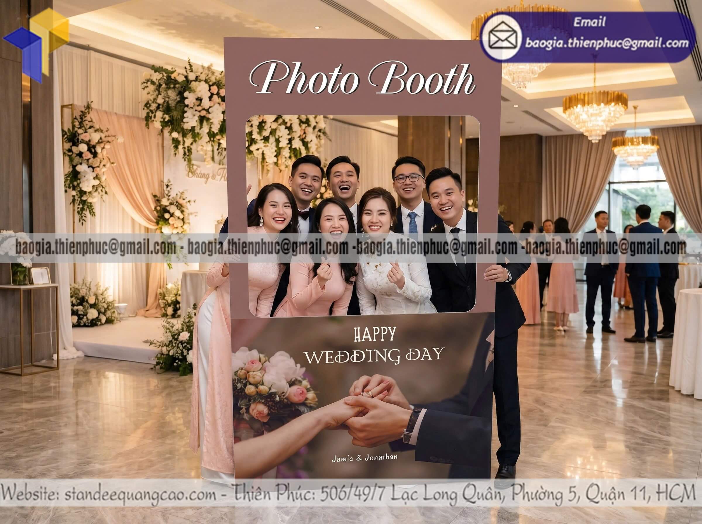 Mẫu khung chụp ảnh tiệc đám cưới fomat lắp ráp đẹp Mẫu khung chụp ảnh tiệc đám cưới fomat lắp ráp đẹp