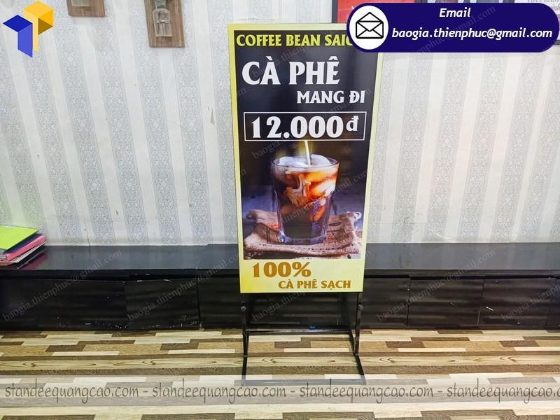 standee 2 mặt quảng cáo quán café