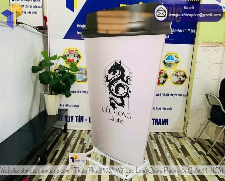 Cận cảnh chất liệu mô hình 3D ly cafe đẹp, chi tiết in rõ nét, bền màu