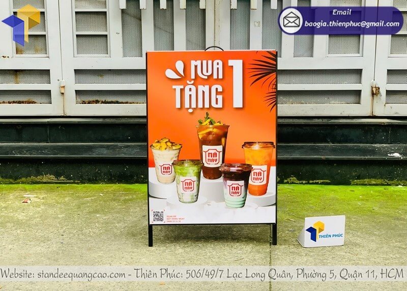 Mua bảng standee chữ A in 2 mặt giá rẻ