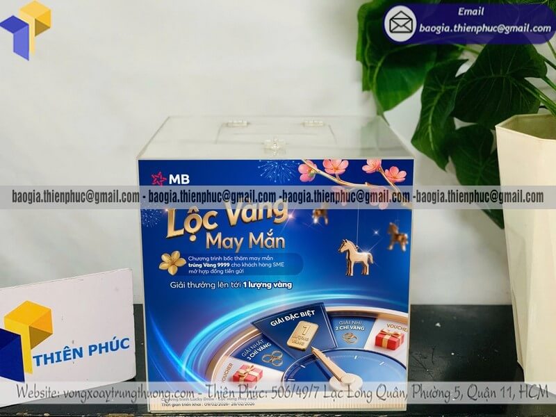 Hộp bỏ phiếu mica tổ chức minigame sự kiện bán sỉ toàn quốc cho cửa hàng siêu thị