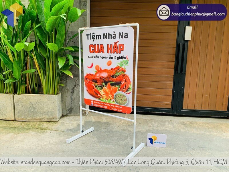 Mua khung treo poster 2 mặt giá rẻ tại cho cửa hàng quán ăn