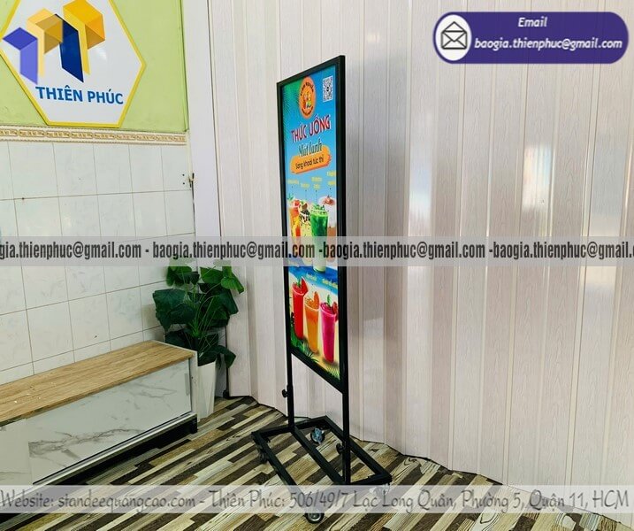 Mua standee sắt đứng giới thiệu menu ngoài trời food struck kinh doanh siêu hiện đại