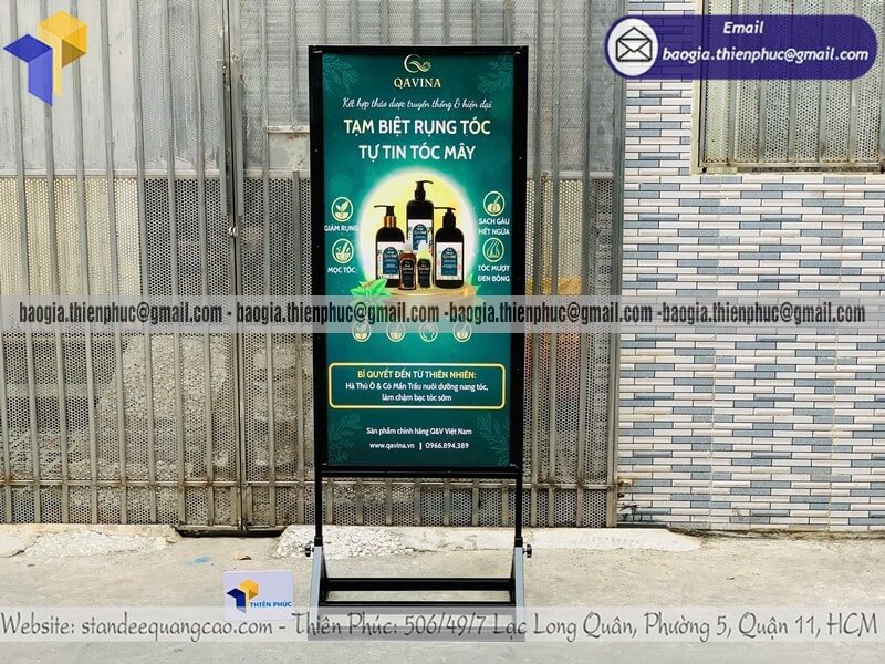 Nơi bán bảng standee đứng 2 mặt khung sắt giá sỉ