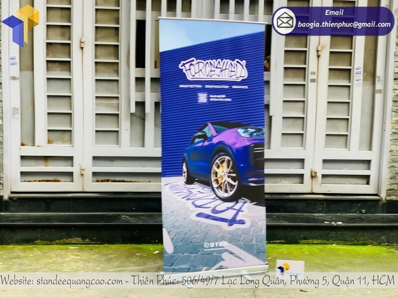 Nơi bán standee dựng cuộn nhôm quảng cáo giá rẻ giao nhanh, hỗ trợ VAT