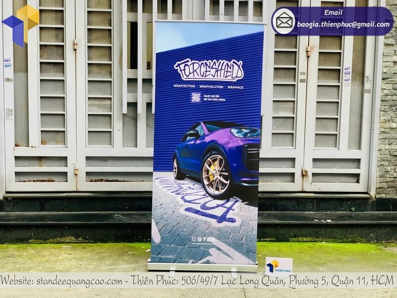 Nơi bán standee dựng cuộn nhôm quảng cáo giá rẻ