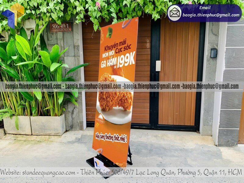 Nơi bán standee quảng cáo chịu gió ngoài trời trước cửa hàng cho quán cafe shop quán ăn
