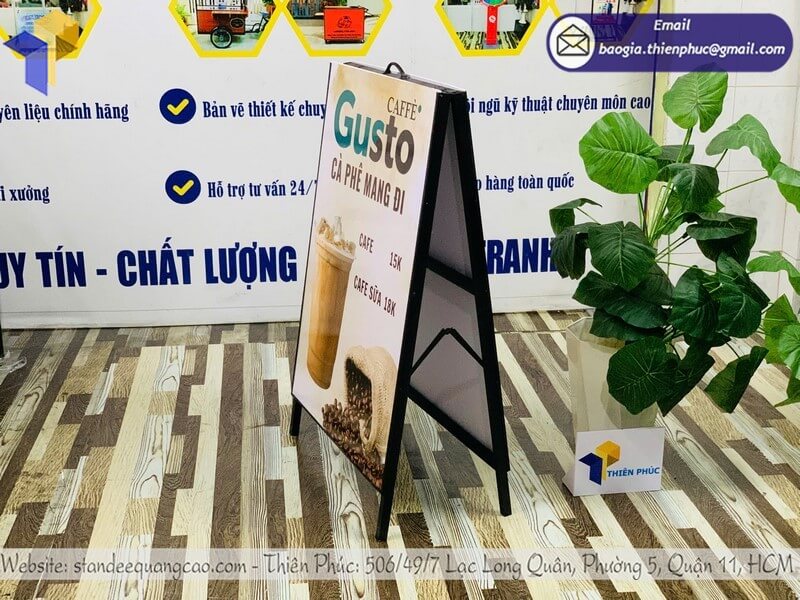 Nơi in bảng quảng cáo chữ A dựng 2 mặt giá rẻ hiển thị thông điệp