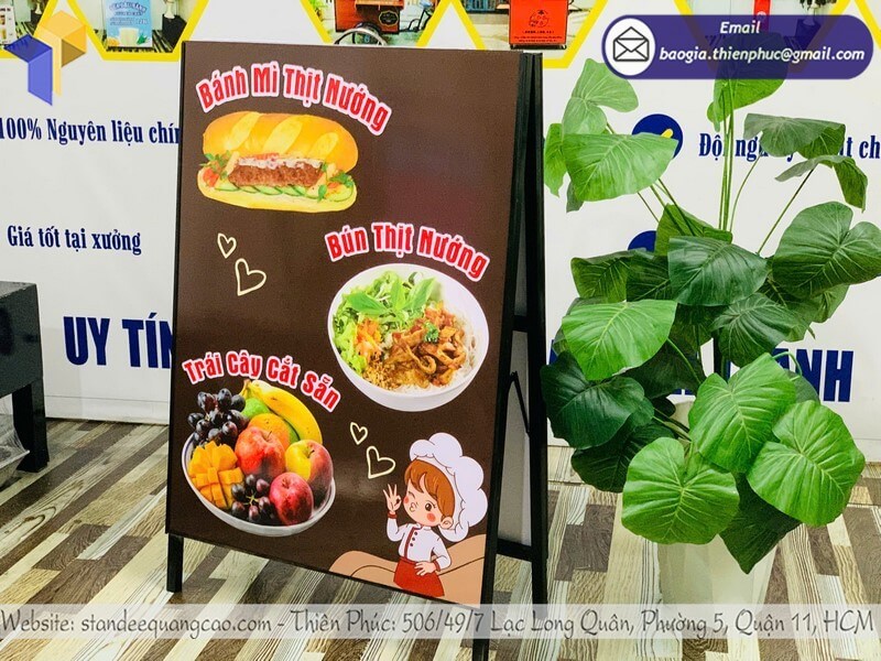 Nơi in bảng standee chữ A theo yêu cầu giá rẻ uy tín tại HCM