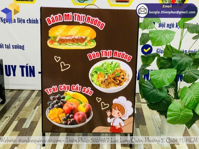 Nơi in bảng standee chữ A theo yêu cầu