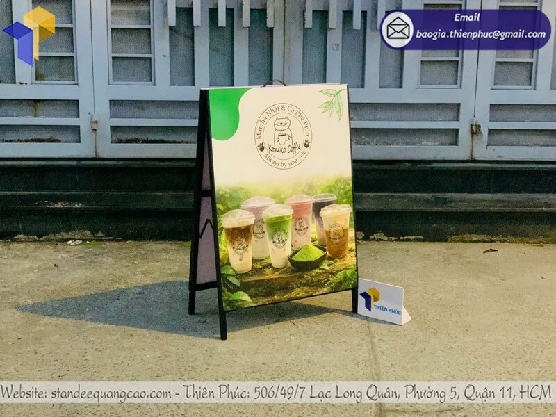 Nơi làm bảng standee chữ A di động ngoài trời rẻ doanh nghiệp nhỏ vừa sử dụng ngoài trời