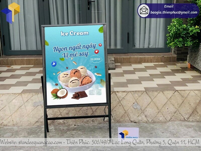 Nơi làm khung tranh điện led siêu mỏng quảng cáo cho cửa hàng quán cafe, nhà hàng