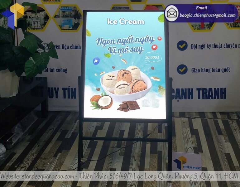 Nơi làm khung tranh điện led siêu mỏng quảng cáo