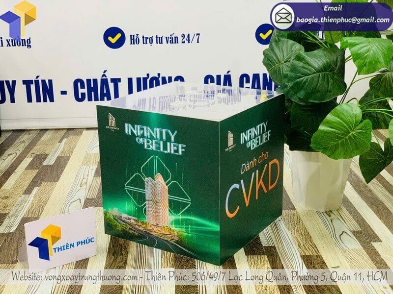 Nơi sản xuất hòm bốc thăm bằng mica theo yêu cầu đơn hàng nhanh VAT