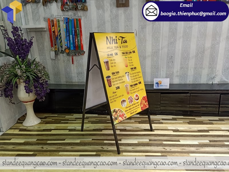 sản xuất khung chân standee chữ a