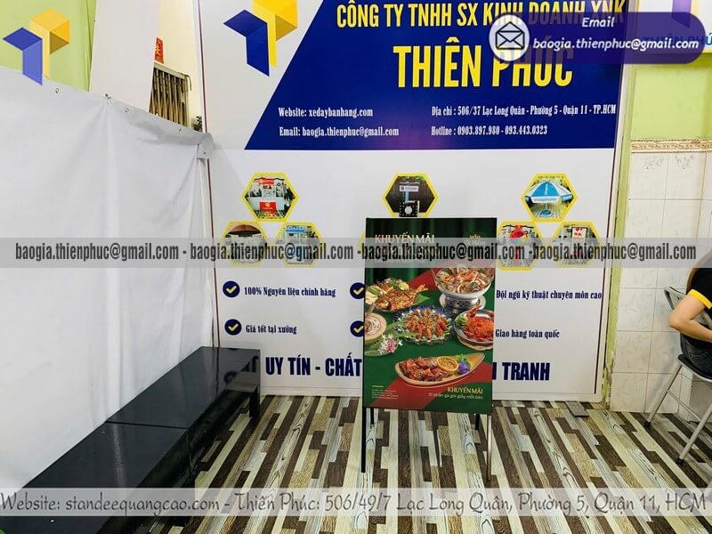 Standee A khung sắt giới thiệu sản phẩm quán ăn mở quán nhỏ lẻ tăng doanh thu