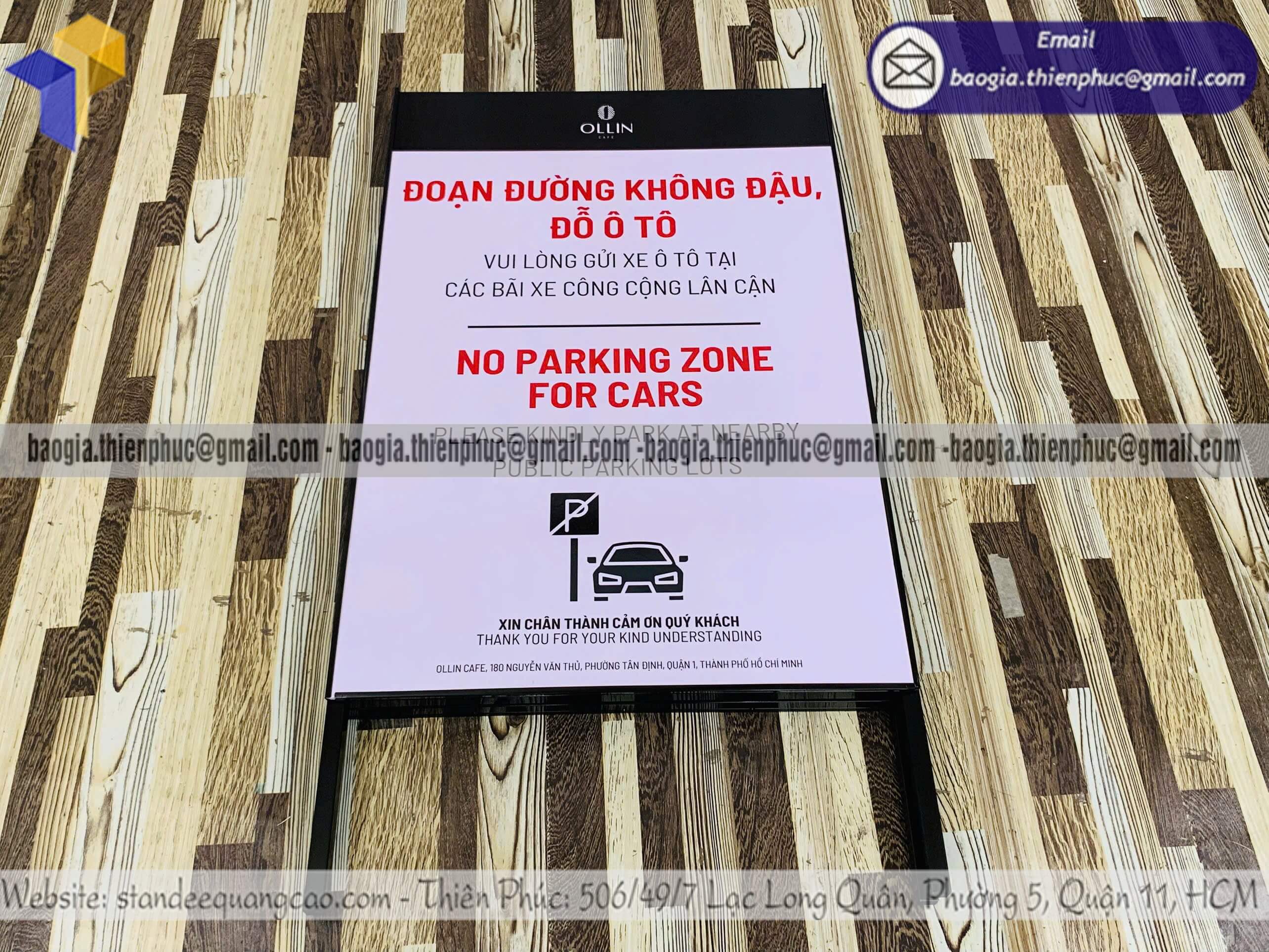 Standee A khung sắt ngoài trời in thông tin 2 mặt bán tại tphcm hà nội giao hàng nhanh