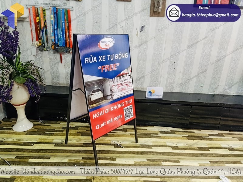 standee chân sắt chữ A rẻ