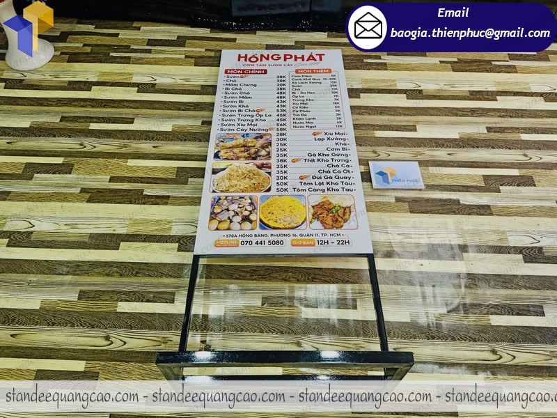 standee chân sắt quảng cáo sự kiện