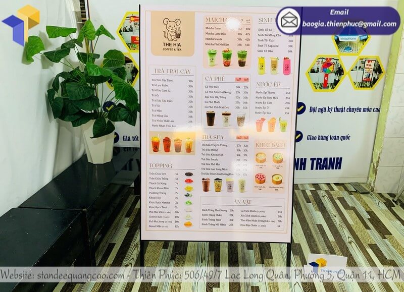 standee chữ A in logo theo yêu cầu thiết kế đẹp