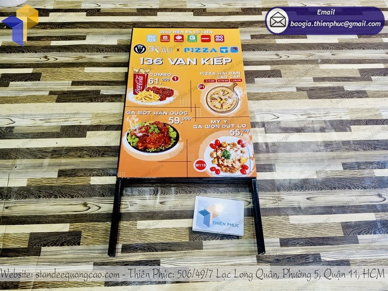 standee đế sắt quảng cáo chịu gió