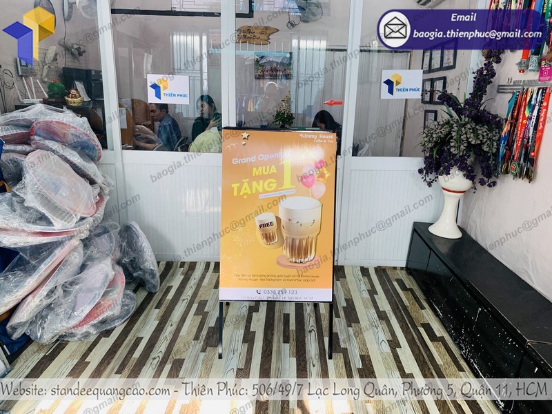 standee khai trương cho quán nước uy tín