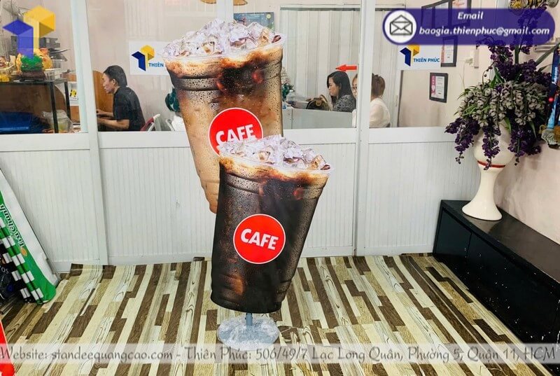 standee mô hình cà phê sữa đá giá rẻ