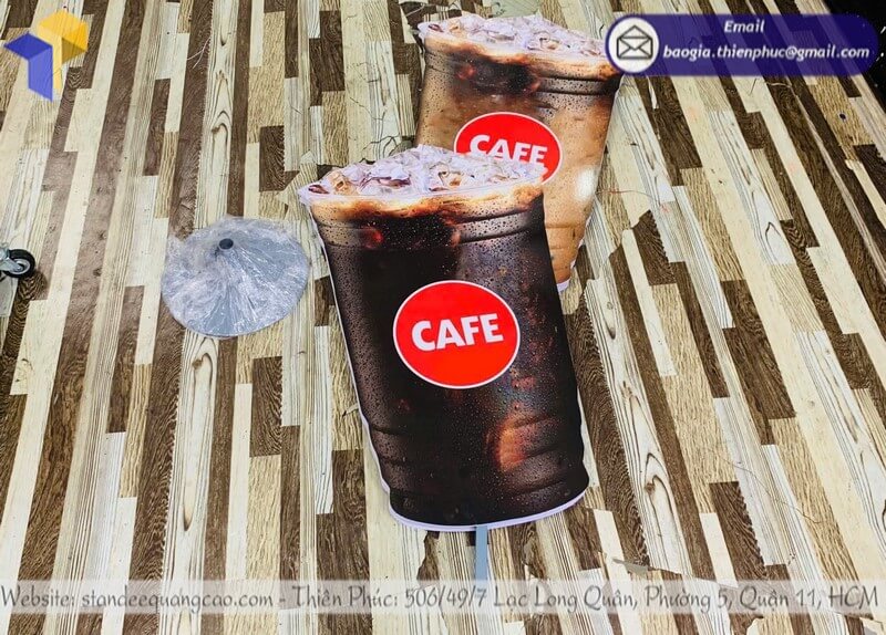standee mô hình cà phê sữa đá 3D
