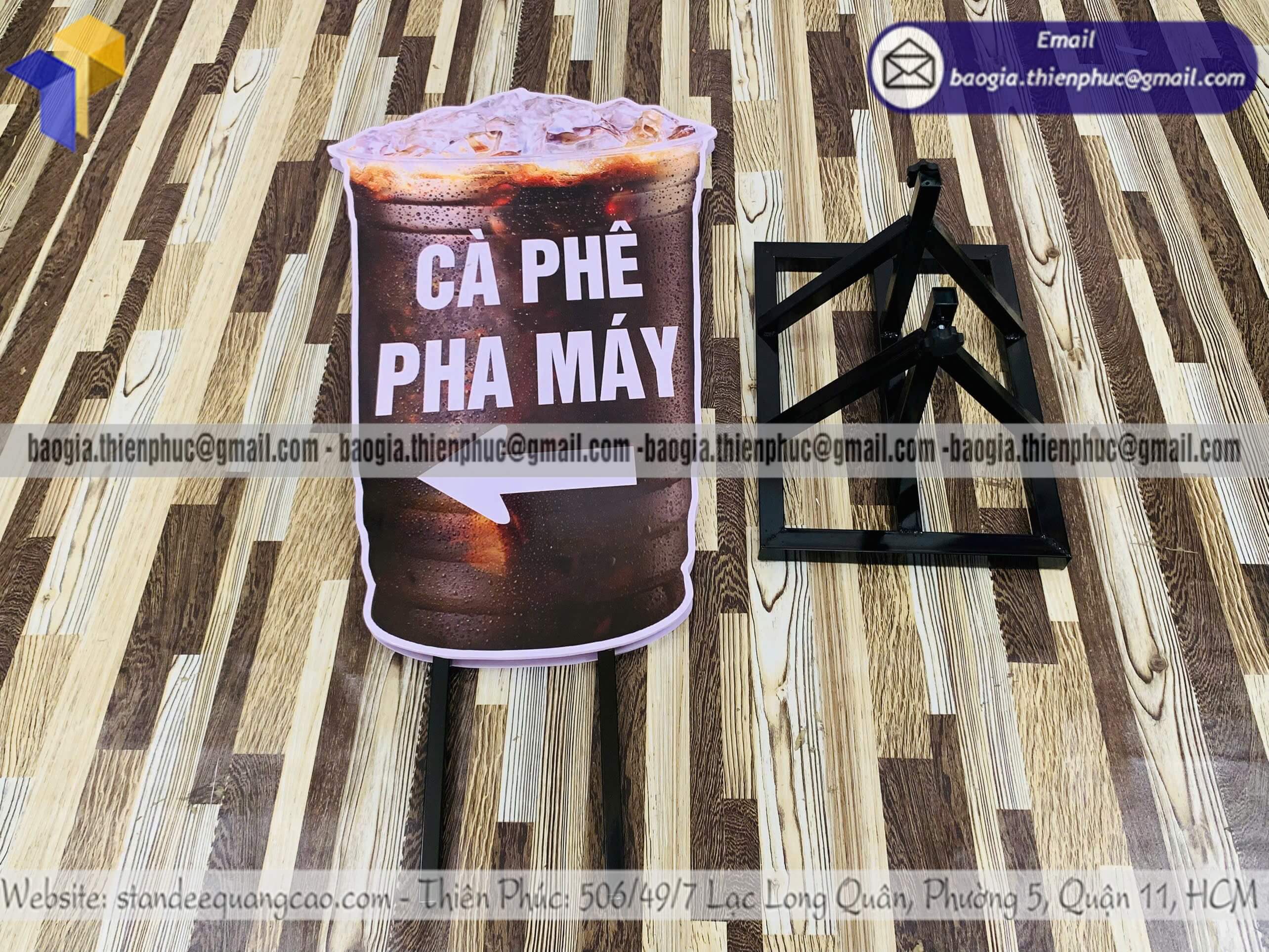 Standee mô hình ly cà phê hai mặt trưng bày đẹp bán tại TPHCM HÀ NỘI ĐÀ NẴNG CẦN THƠ