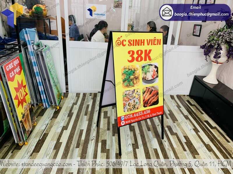 standee quảng cáo cho quán ốc đẹp