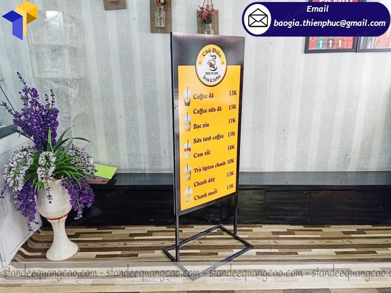 đóng standee quảng cáo quán café ở đâu