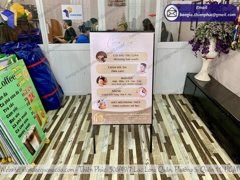 standee quảng cáo ngoài trời rẻ