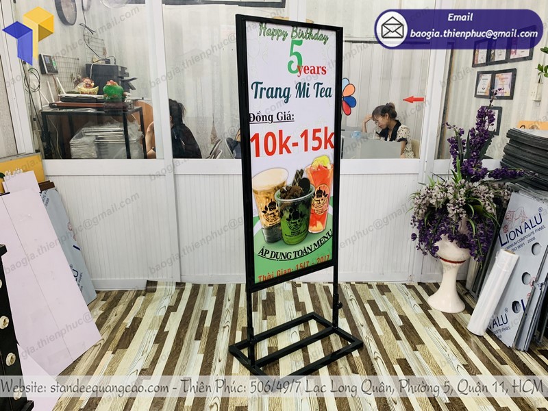 standee quảng cáo quán trà sữa đẹp