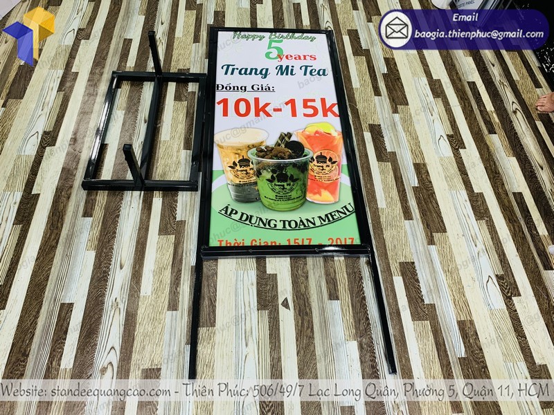 standee quảng cáo quán trà sữa