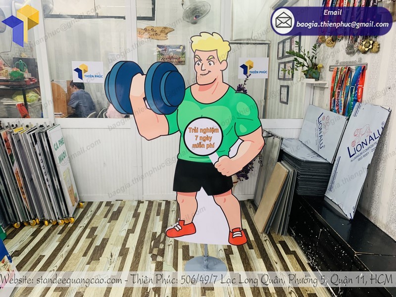 standee quảng cáo tập GYM đẹp