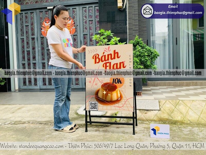 Standee sản phẩm in 1 mặt đặt vỉa hè bán hàng Standee sản phẩm in 1 mặt đặt vỉa hè bán hàng