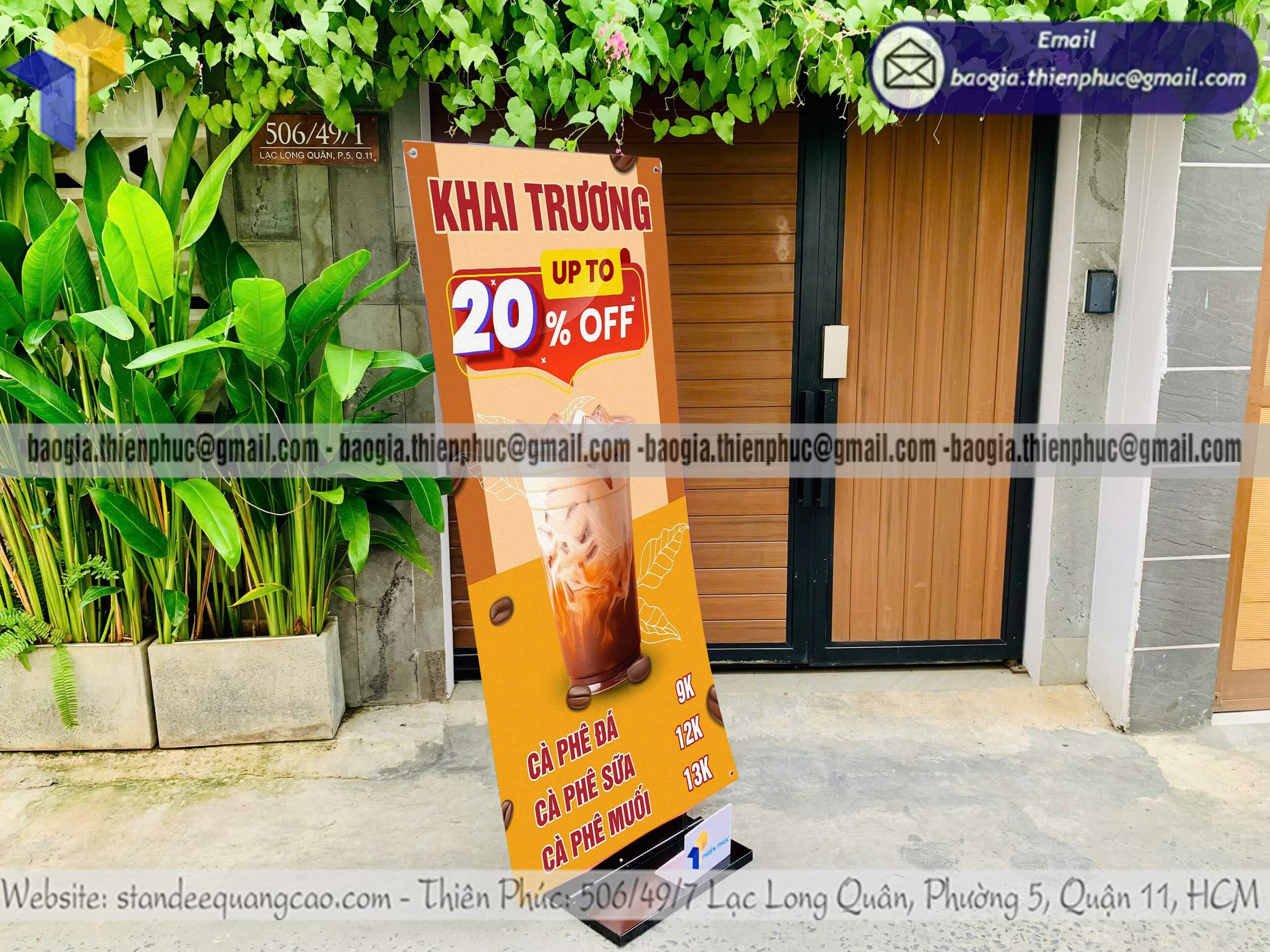 Standee treo poster khung sắt lắp ráp chống lật chất lượng cao khách hàng tìm kiếm