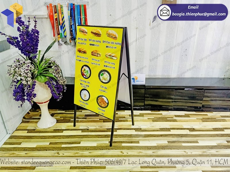 standee quảng cáo quán ăn đẹp