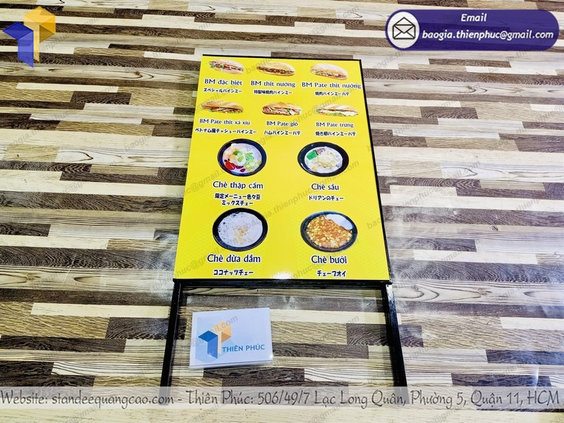 standee quảng cáo quán ăn