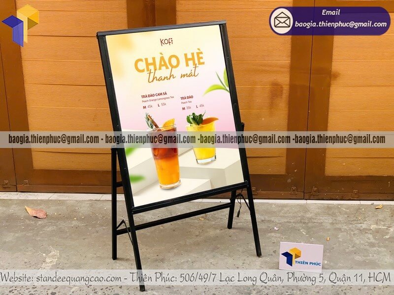 Thiết kế bảng đèn led siêu mỏng 1 mặt cho quán nước không lo bị ép giá