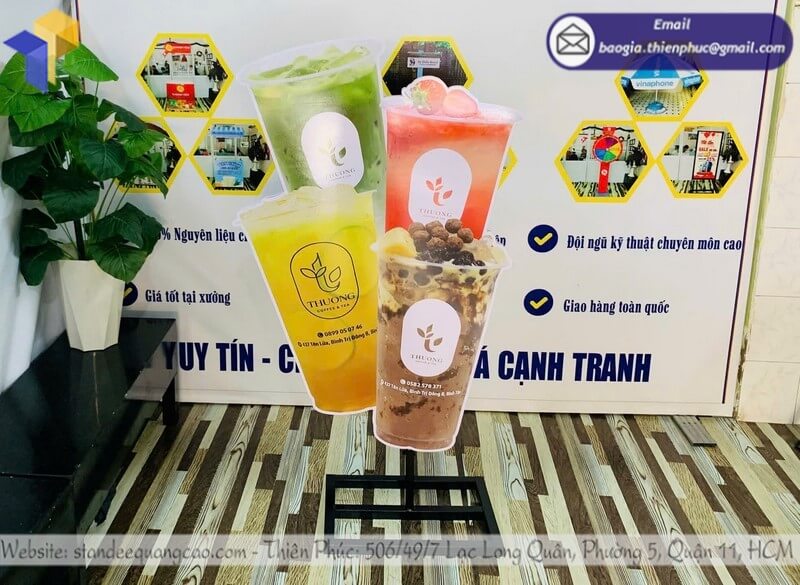 mockup trà sữa 3D Đà Lạt