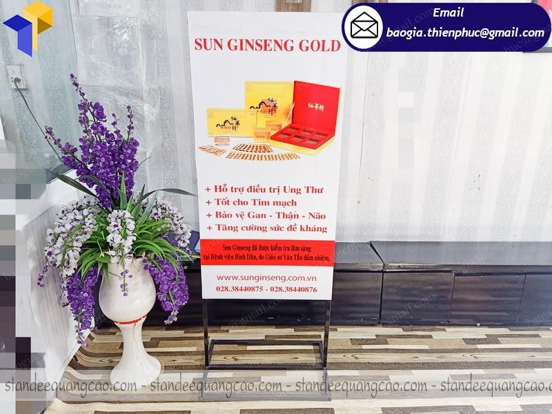 Standee chân sắt quảng cáo đẹp