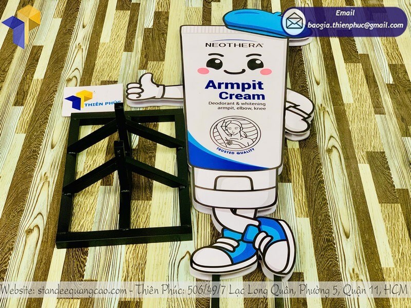 Thiết kế standee mô hình sản phẩm in 3D đẹp thương hiệu in UV