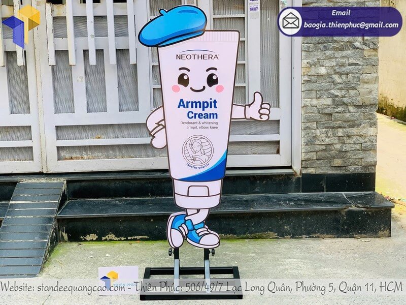 Thiết kế standee mô hình sản phẩm in 3D đẹp