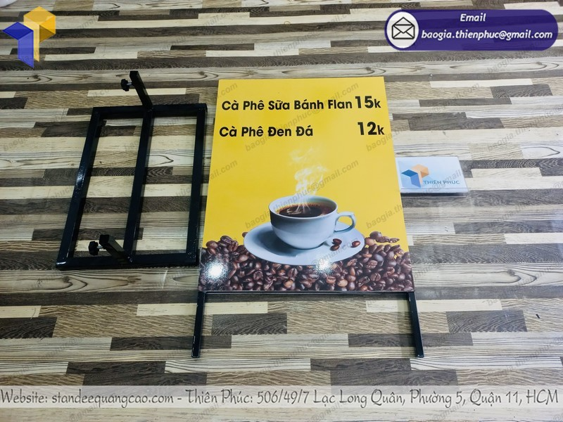 thiết kế standy quảng cáo quán cafe