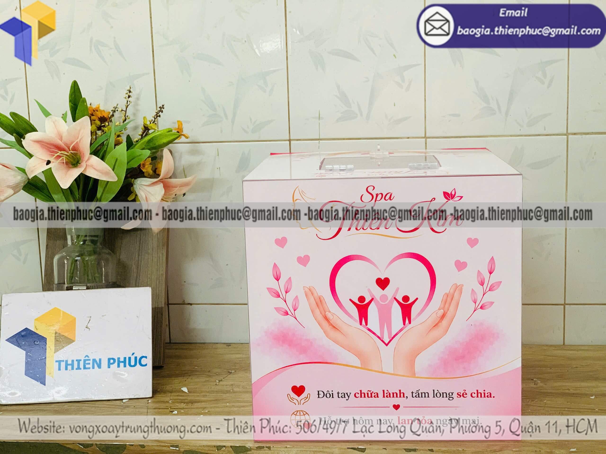 Thùng đựng bỏ phiếu rút thăm mica cho sự kiện sản xuất mẫu riêng tri ân