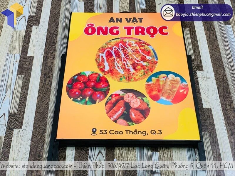 Xưởng in bảng standee quảng cáo 1 mặt giá rẻ vật liệu chống nước bền bỉ