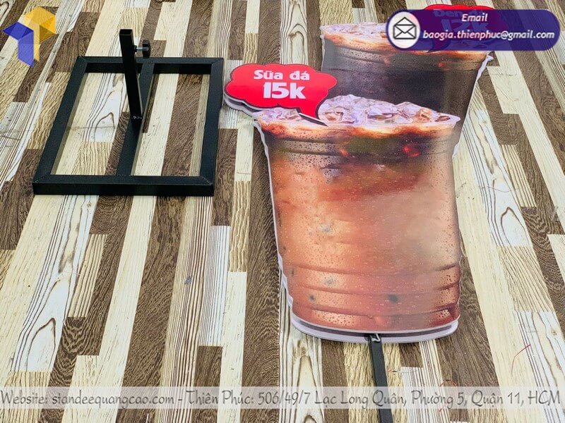 Xưởng in standee mô hình cafe đá in 3D theo yêu cầu sử dụng event hội chợ khai trương